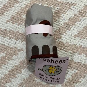 Pusheen Gray & Brown Pillow Cover